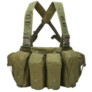 un chaleco verde olivo color caqui para actividades al aire libre
