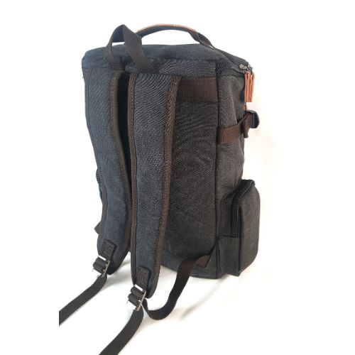 mochila canvas negra