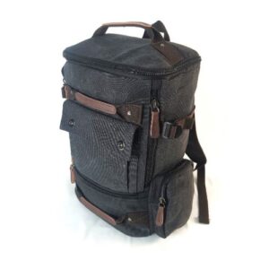 mochila negra ordenador canvas