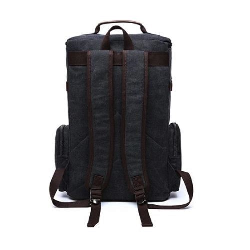 mochila negra lona pc tablet