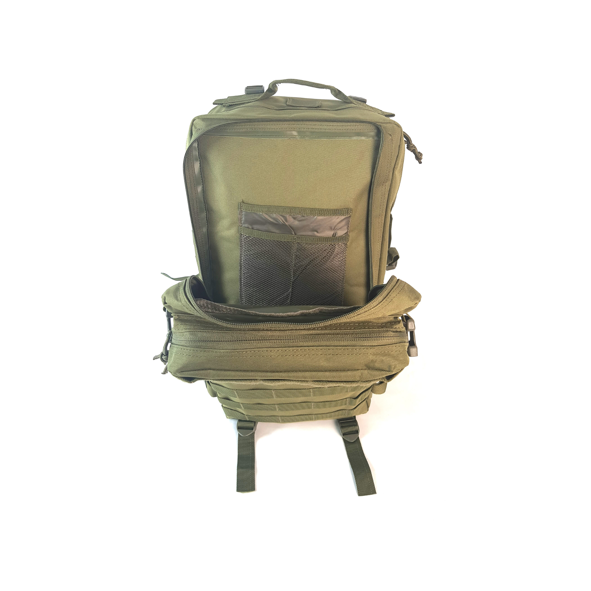 mochila de senderismo verde