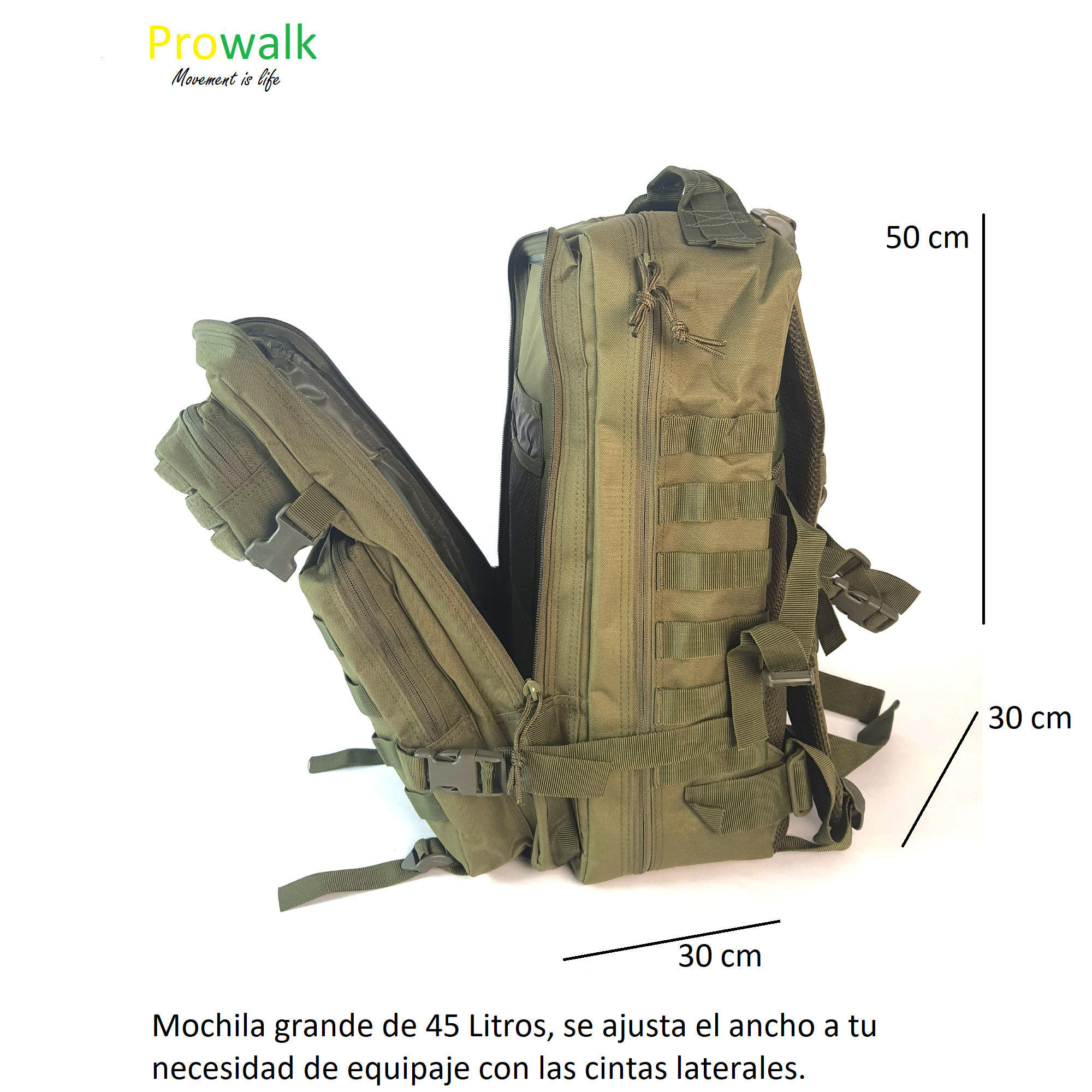 mochila tactica militar verde olivo