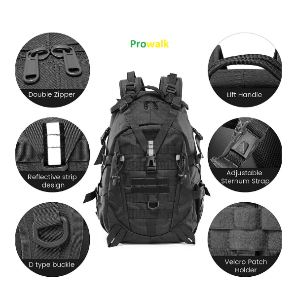 4 mochila hombre color negro acampada